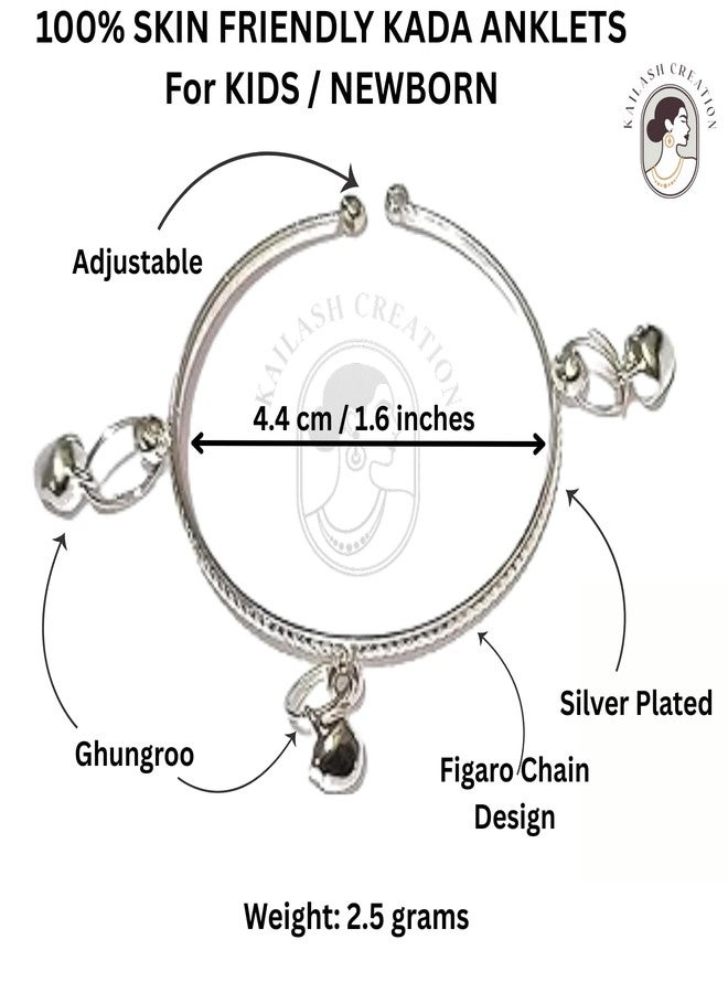 Kailash Creation Adjustable Baby Nazariya Bracelet with Ghungroo Bracelet/Kada for Baby Boys & Girls (0-5 Years) | Kids Payal_Kada - Image 4
